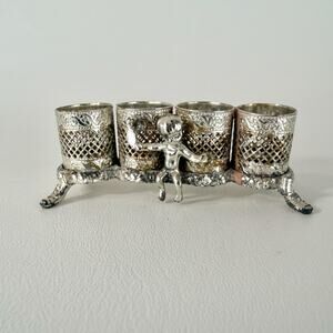 Sam Fink Silver-Tone Metal Lipstick Holder Hollywood Regency Style